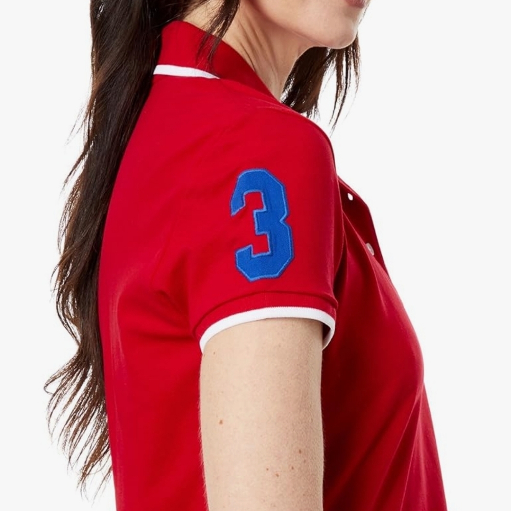 U.S. Polo Assn Women Short Sleeve Red  Polo Shirt SzM Pony Logo USPA 3 Classic - Picture 13 of 15